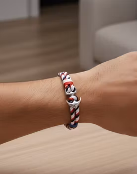 Marinblå Lycka – Ankararmband