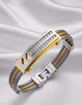 Elegans i Stål – Twin Tone Armband