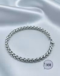 Flätad Elegans – 9mm Armband i Rostfritt Stål