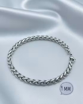 Flätad Elegans – 9mm Armband i Rostfritt Stål