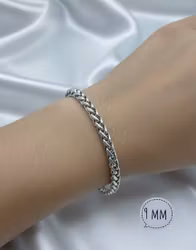 Flätad Elegans – 9mm Armband i Rostfritt Stål