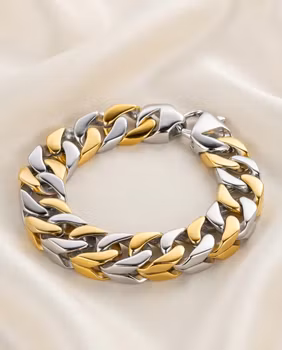 Guld & Silver Dröm – Curb Chain Bracelet