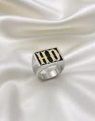 Golden Initial Signet Ring 💍