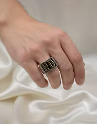 Golden Initial Signet Ring 💍