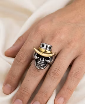 Tuff Cowboy-Skalle Ring 🤠✨