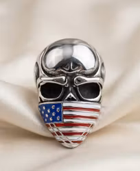 Patriotisk Skalle-ring 💀🇺🇸