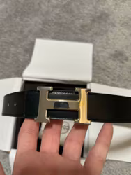 Hermes Reversible Bälte 32mm Läder strl 80