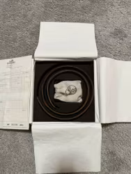 Hermes Reversible Bälte 32mm Läder strl 80