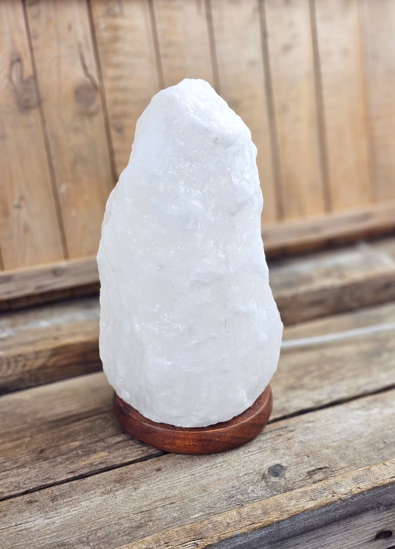Himalaya Saltkristall, lampa vit XL
