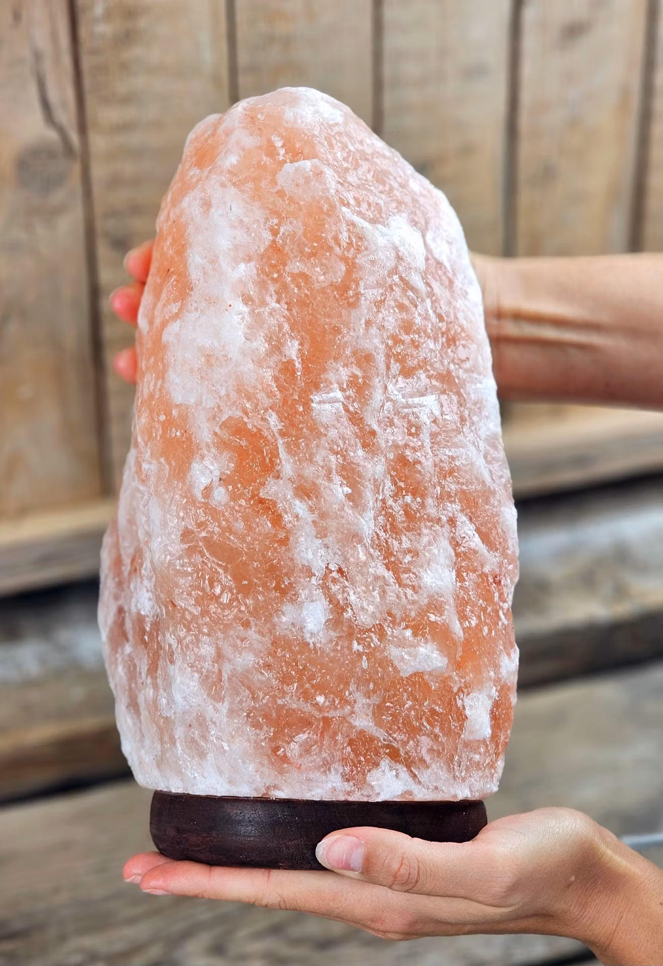 Himalaya Saltkristall, lampa orange XL