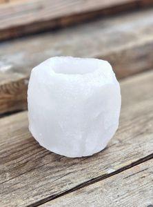 Himalaya Saltkristall, ljuslykta vit