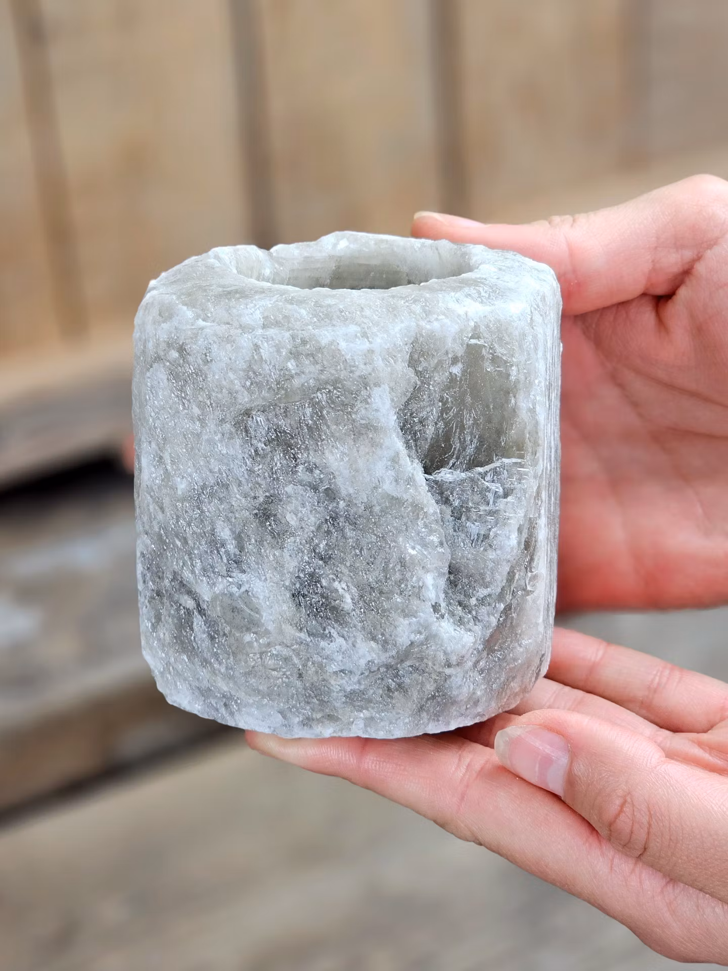 Himalaya Saltkristall, ljuslykta svart