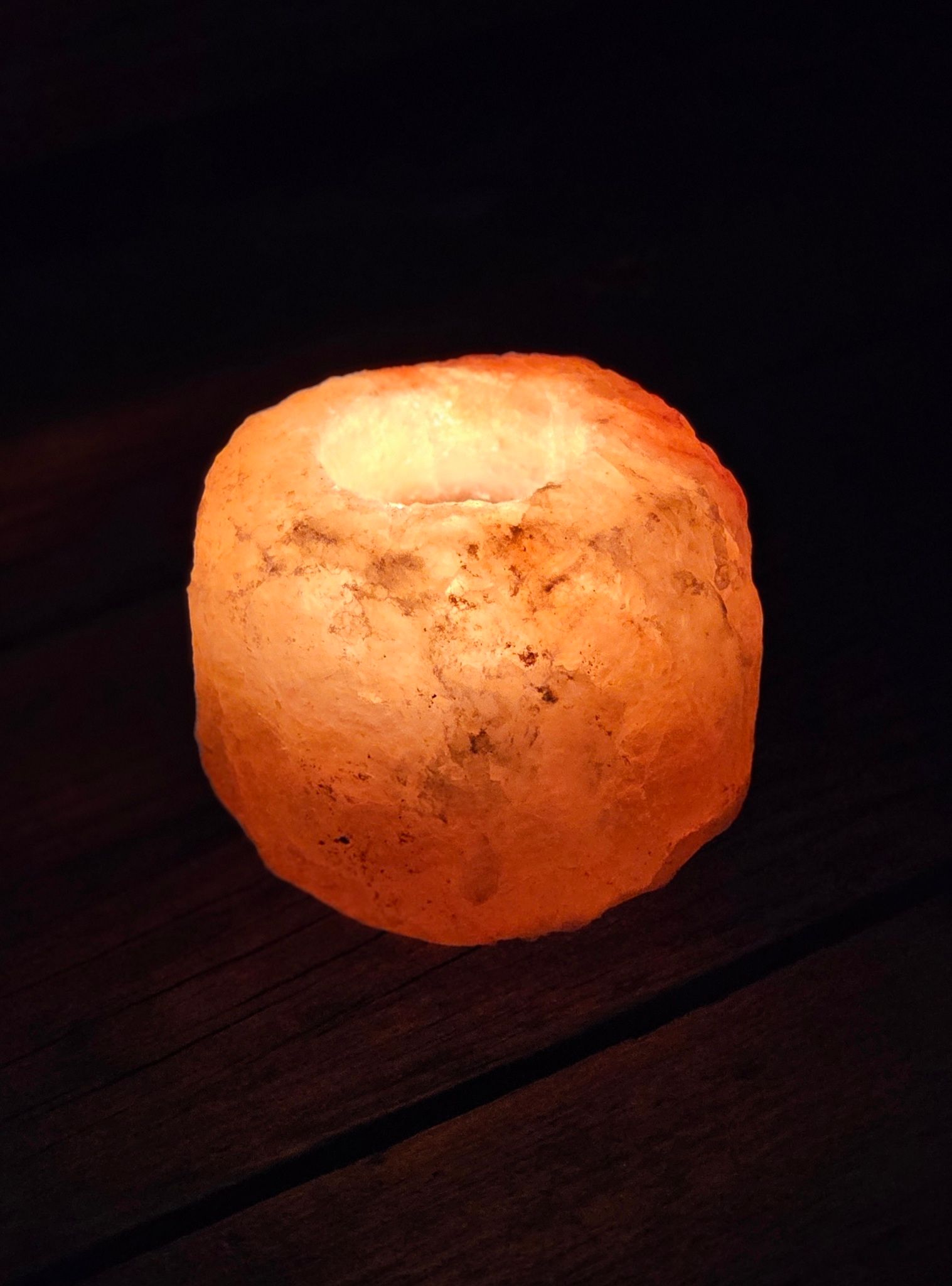 Himalaya Saltkristall, ljuslykta orange