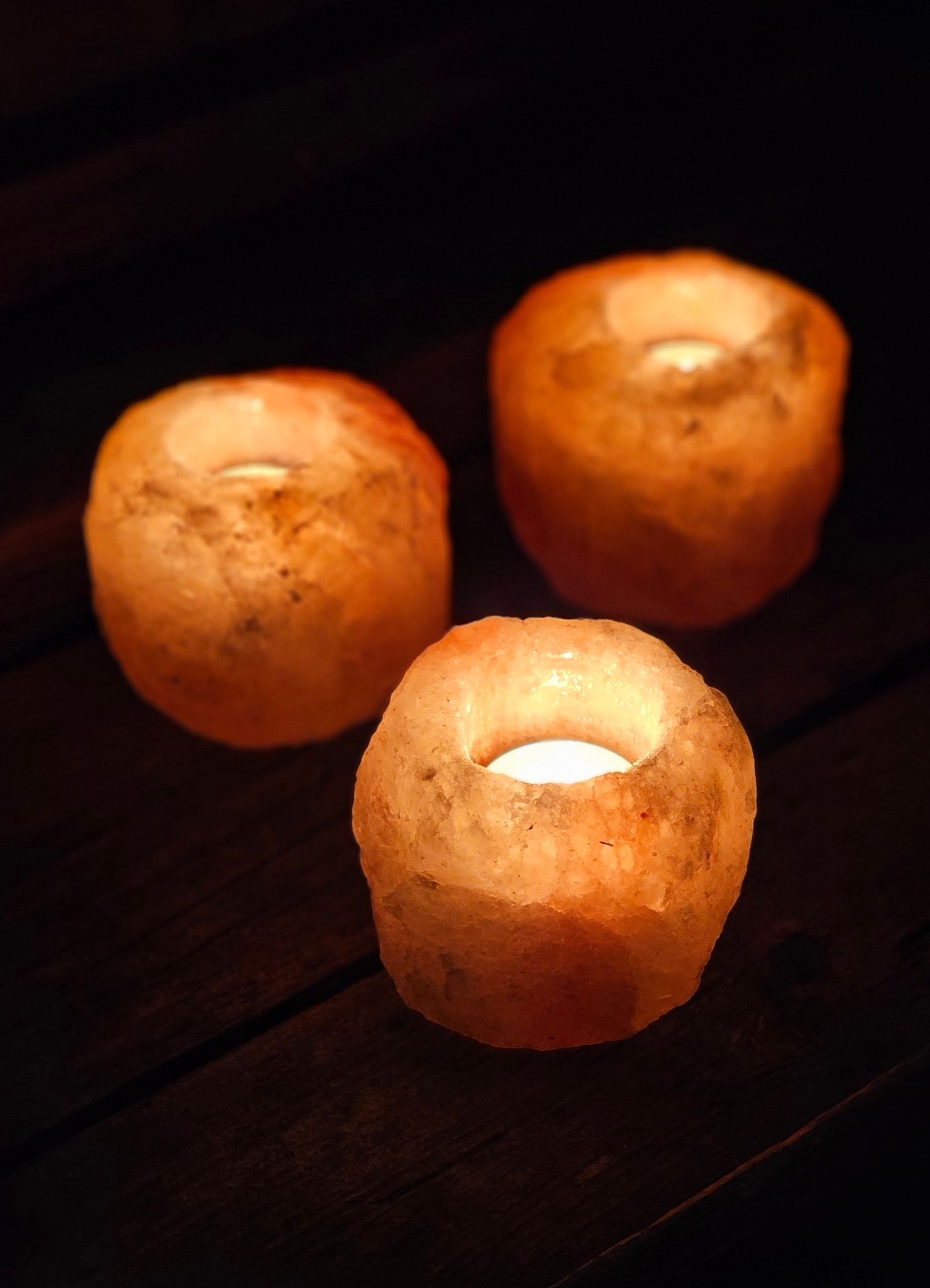 Himalaya Saltkristall, ljuslykta orange