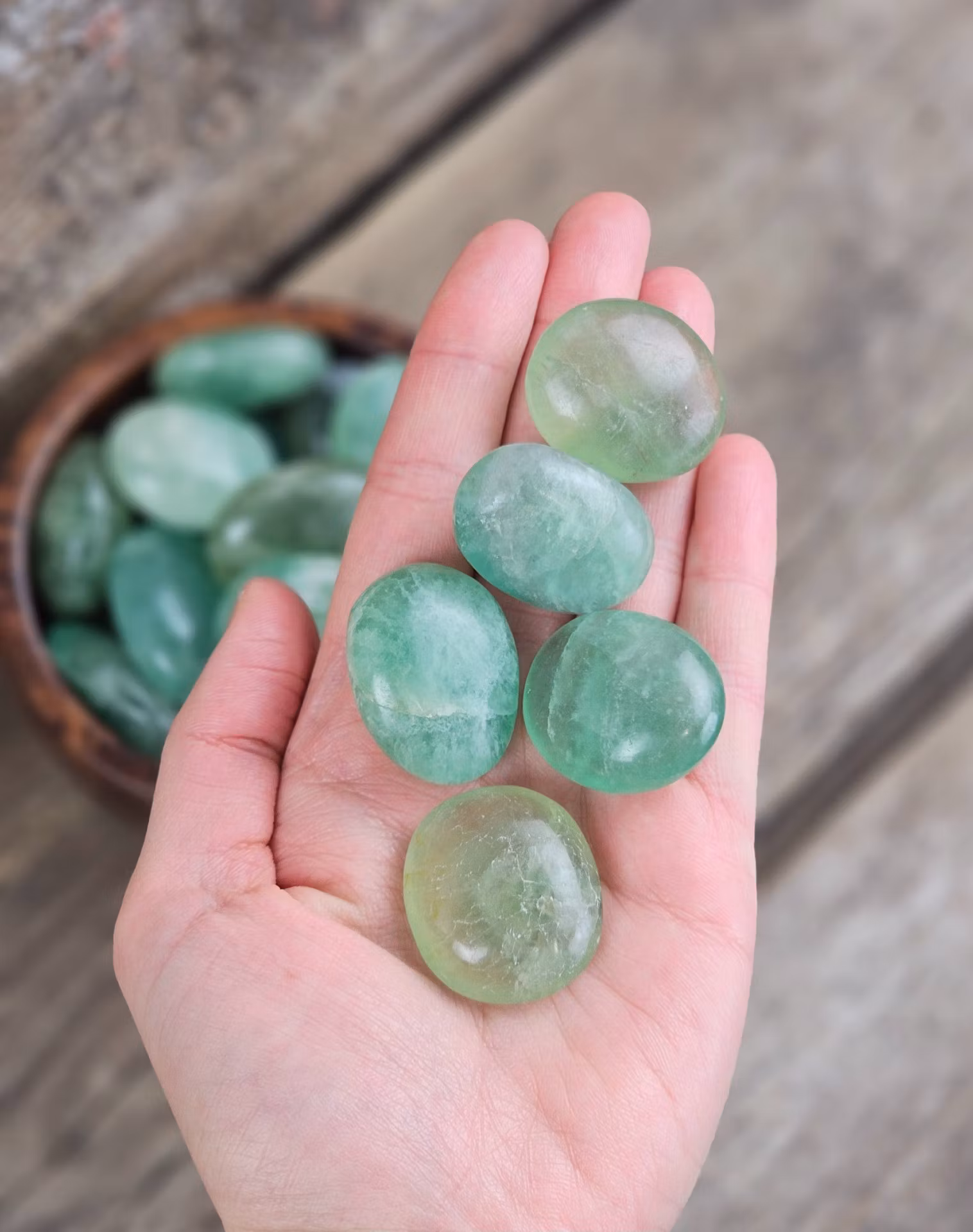 Grön Fluorit, mini touchstone