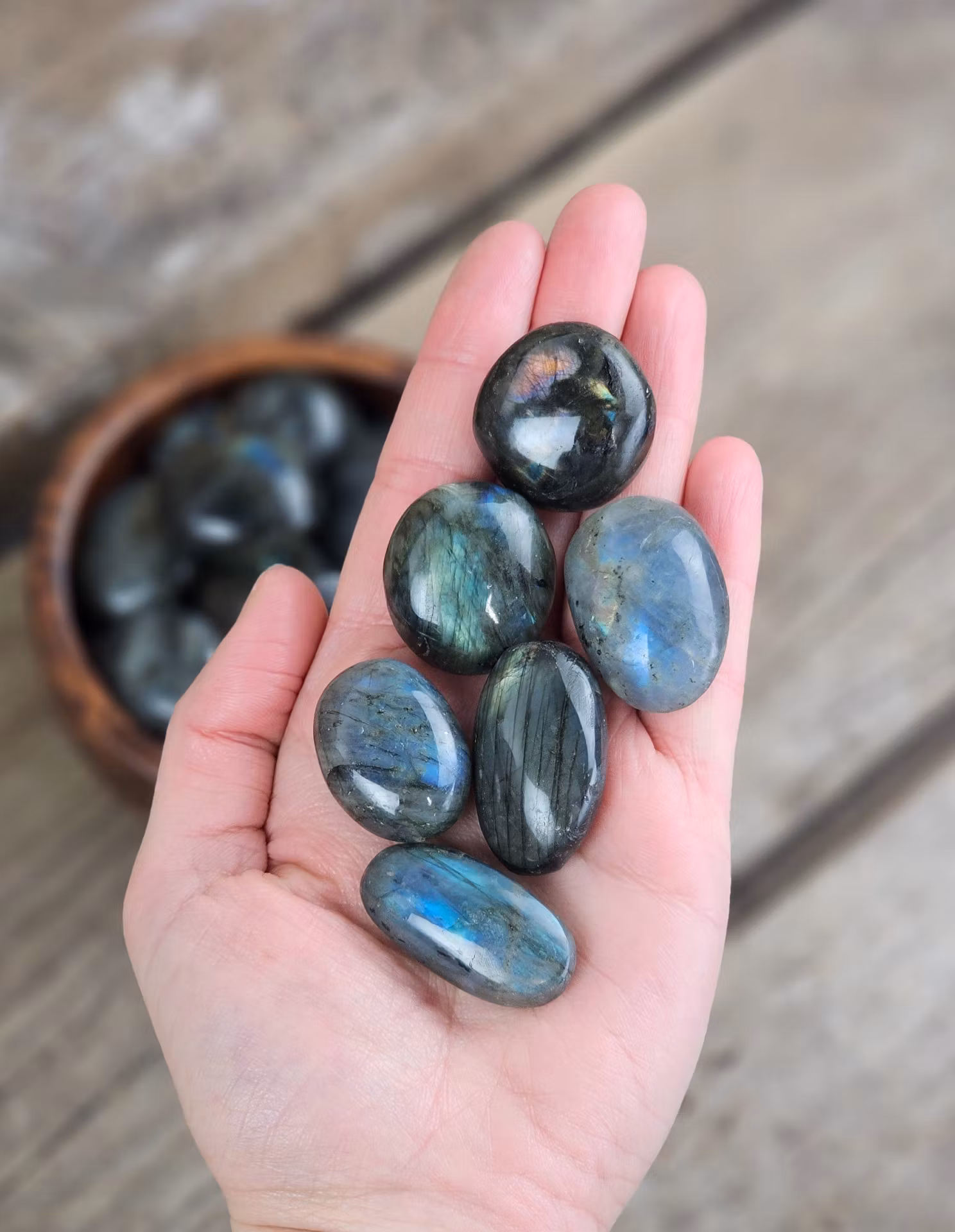 Labradorit, mini touchstone