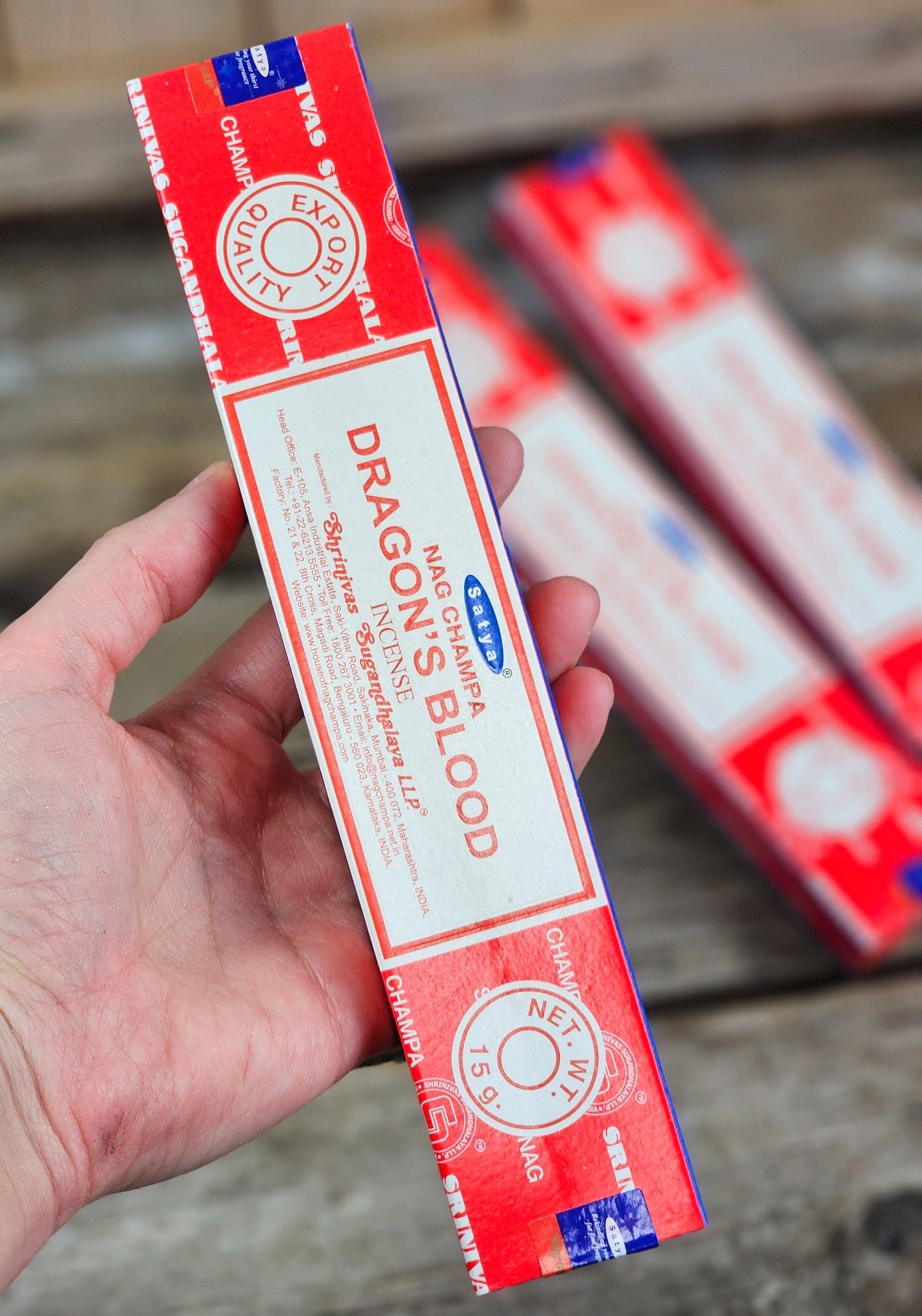 Satya - Nag Champa Dragons Blood, rökelsepinnar