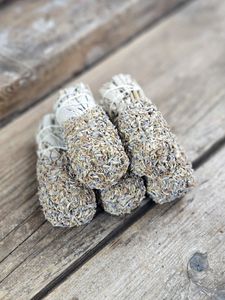 Vit Salvia med Lavendel, smudge bunt