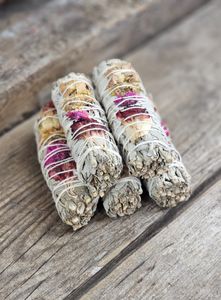 Vit Salvia med Tusensköna