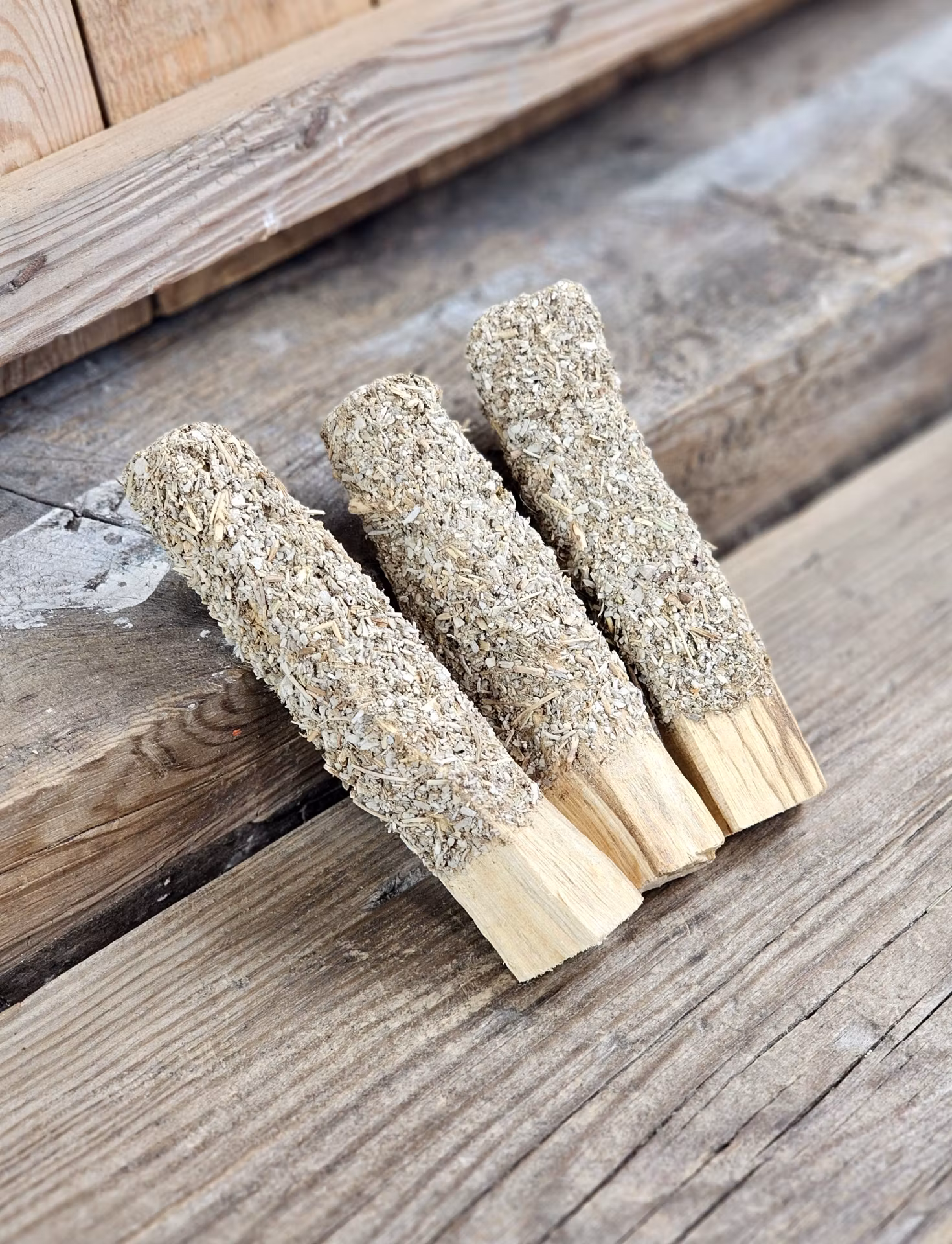 Palo Santo (Heligt trä), smudge med mald Vit Salvia
