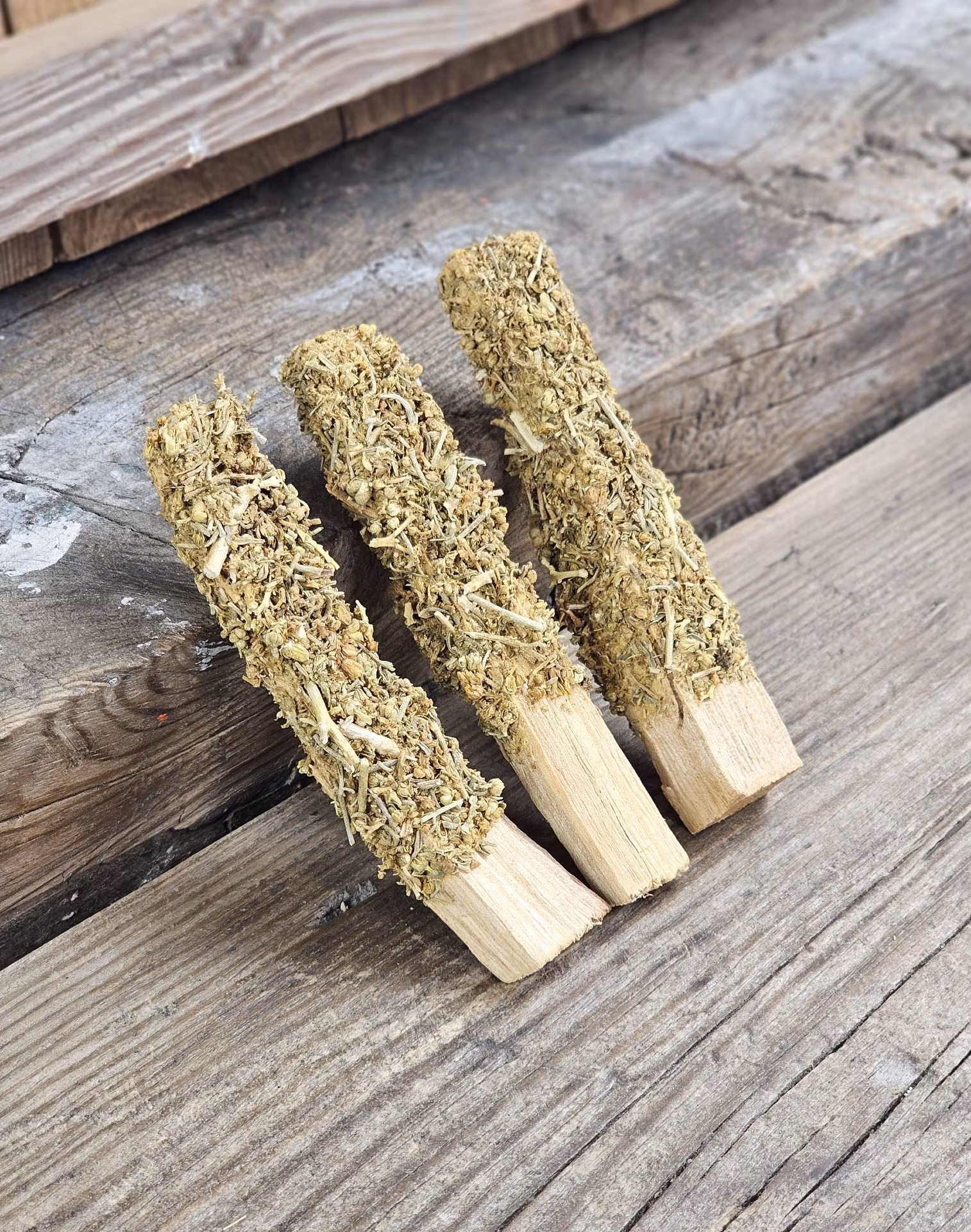 Palo Santo (Heligt trä), smudge med Vinruta