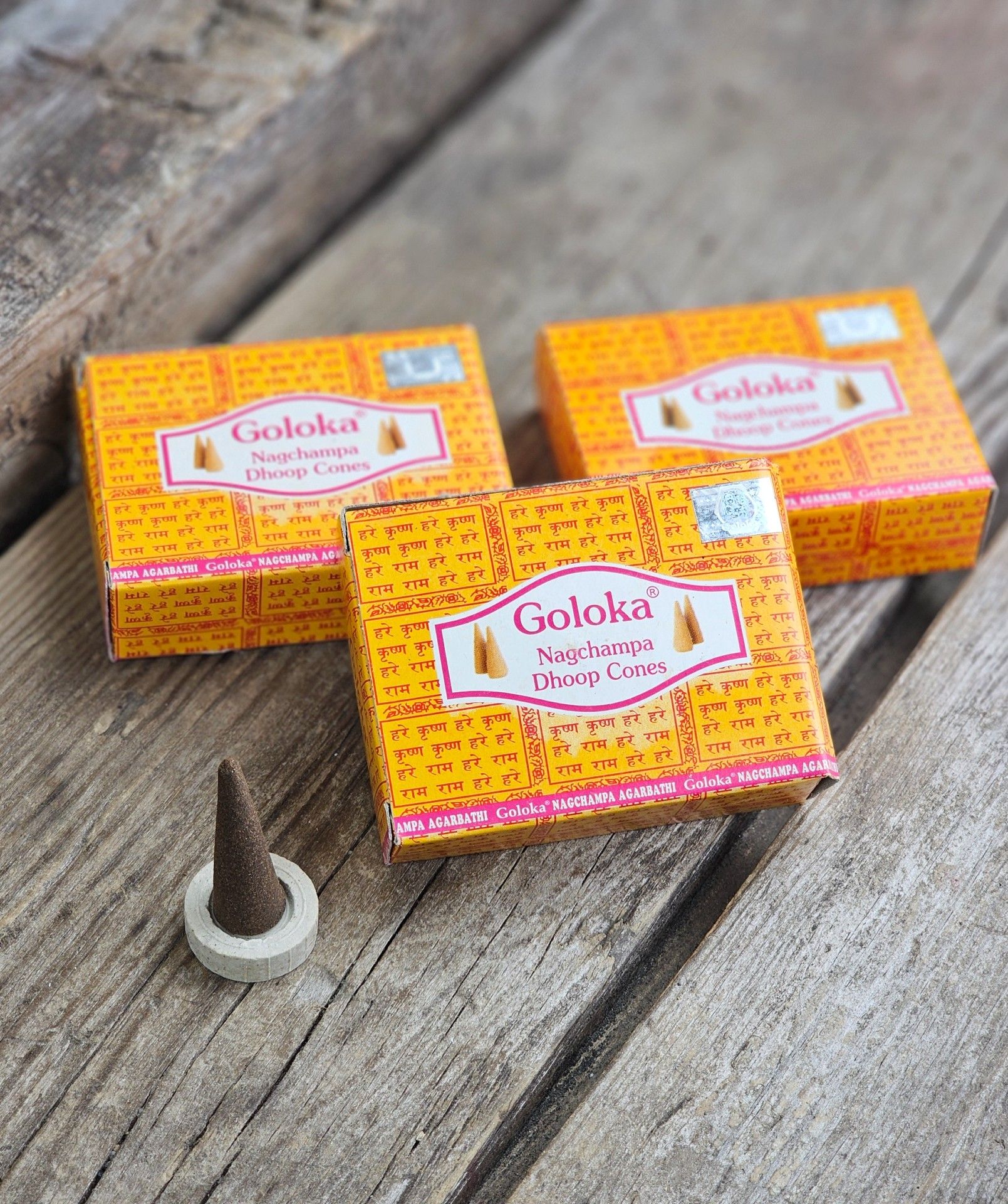 GOLOKA - Nag Champa, rökelsekoner