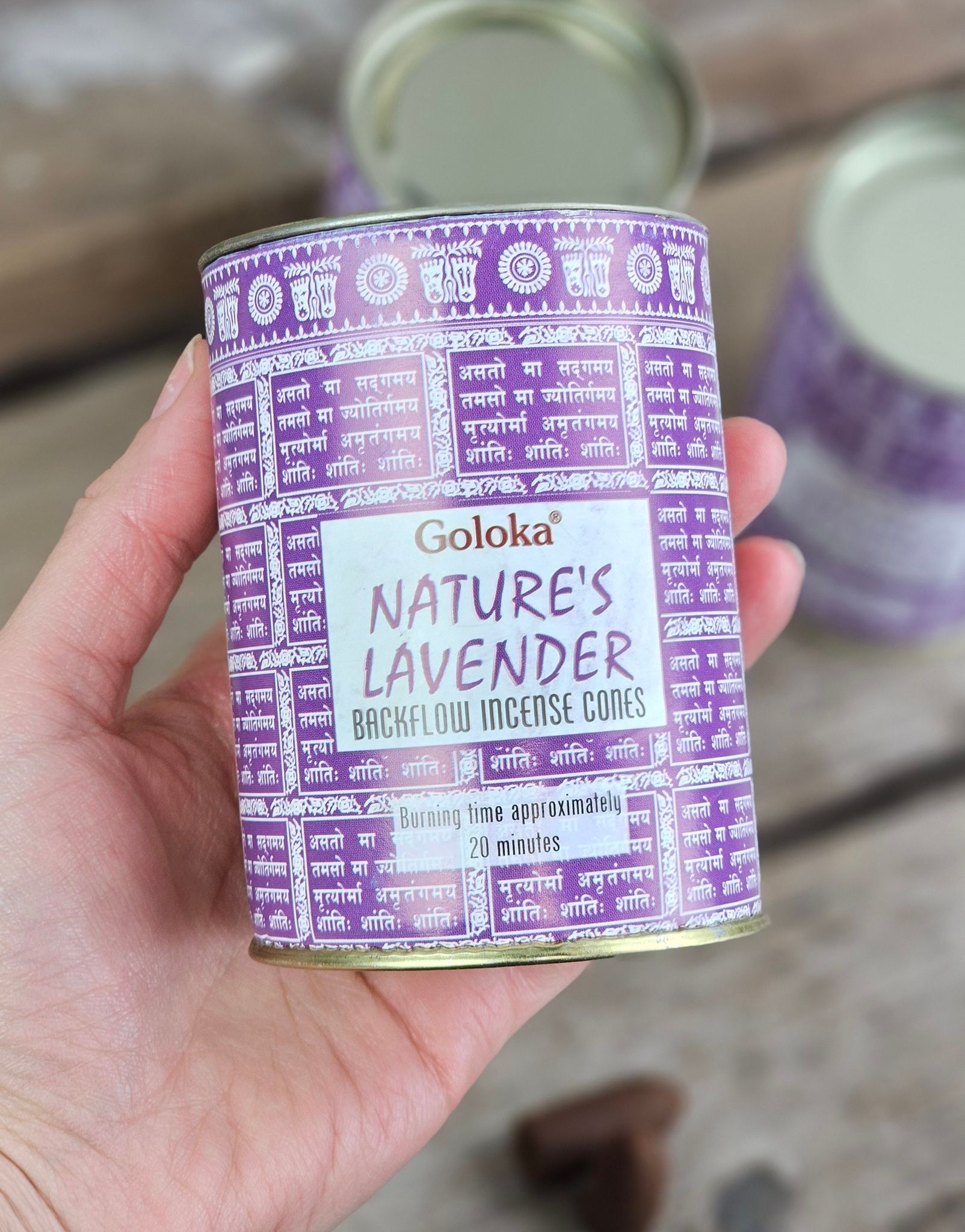 GOLOKA - Nature's Lavender, rökelsekoner backflow