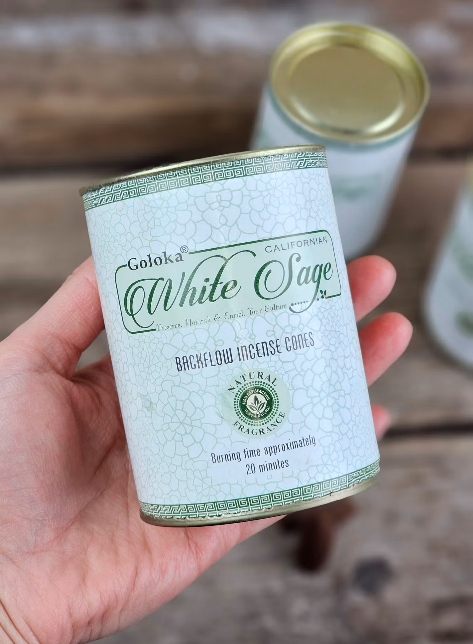 GOLOKA - White Sage, rökelsekoner backflow