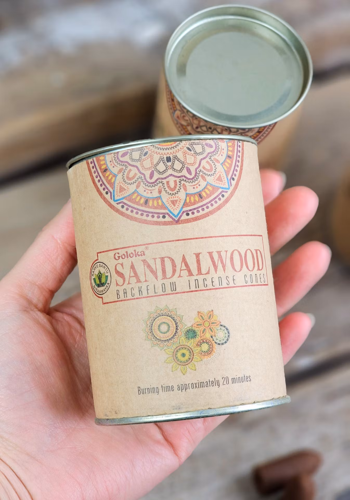 GOLOKA - Sandalwood, rökelsekoner backflow