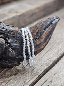 Topas, armband 4mm facetterade pärlor