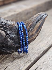 Kyanit, armband 4mm facetterade pärlor