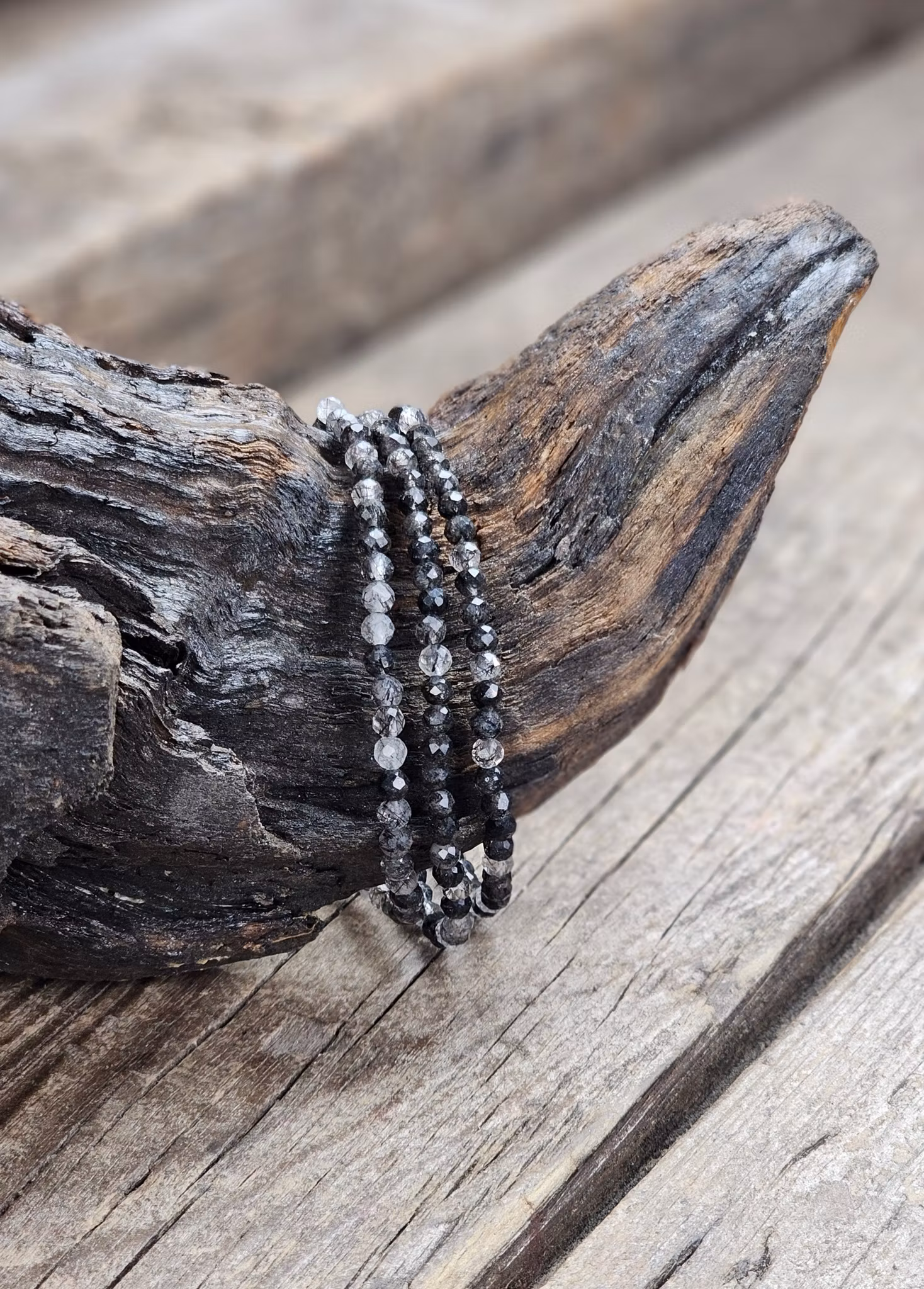 Rutilkvarts, armband 4mm facetterade pärlor