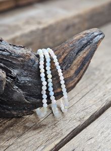 Morganit (Beryll mix), armband 4mm facetterade pärlor