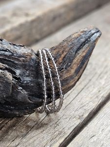 Obsidian, armband 4mm facetterade pärlor