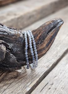 Labradorit, armband 4mm runda pärlor