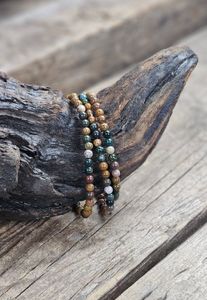 Oceanjaspis, armband 4mm runda pärlor