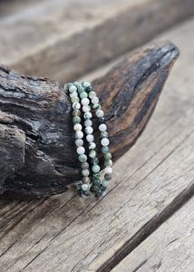 Trädagat, armband 4mm runda pärlor