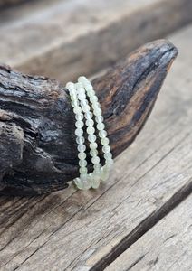 New Jade, armband 4mm runda pärlor