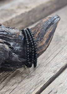 Regnbågsobsidian, armband 4mm runda pärlor