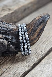 Pinolith, armband 6mm runda pärlor
