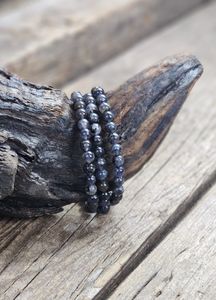 Iolit, armband 6mm runda pärlor