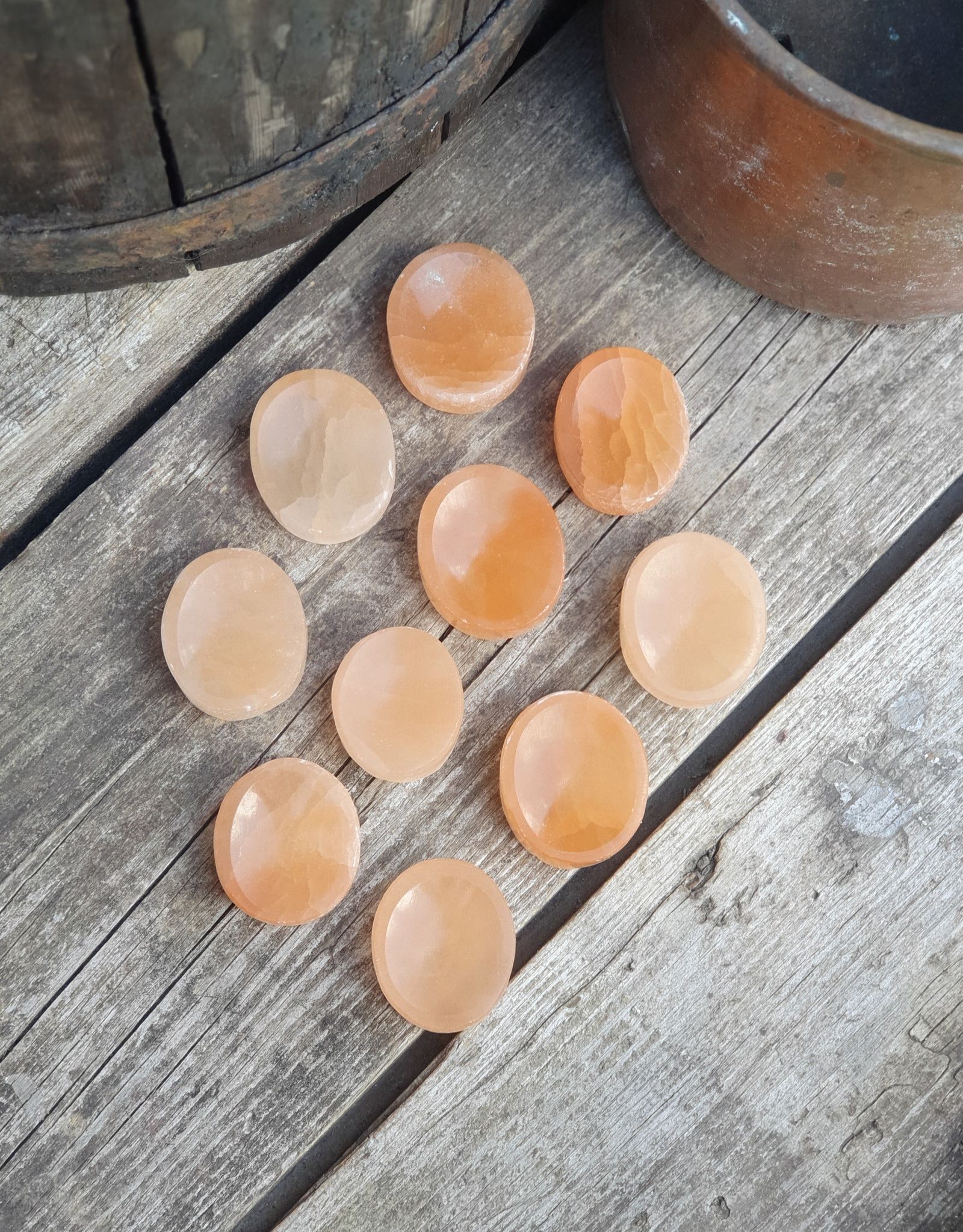 Orange Selenit, laddningsställ / klotställ