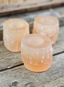 Orange Selenit, rå ljuslykta