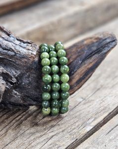 Nefrit Jade, armband 8mm runda pärlor