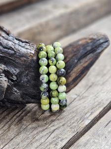Citron Krysopras, armband 8mm runda pärlor