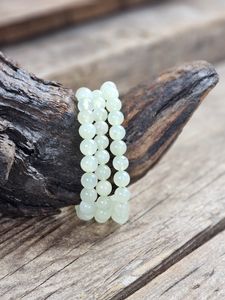 New Jade, armband 8mm runda pärlor