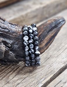 Zebrajaspis, armband 8mm runda pärlor