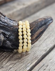 Gul Kalcit, armband 8mm runda pärlor