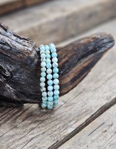Larimar, armband 5-6mm runda pärlor