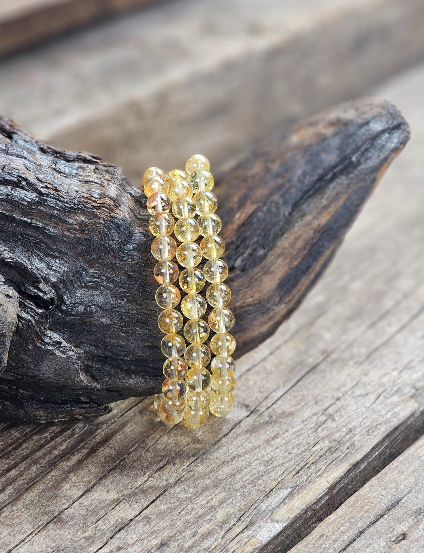 Imperial Topas, armband 6mm runda pärlor